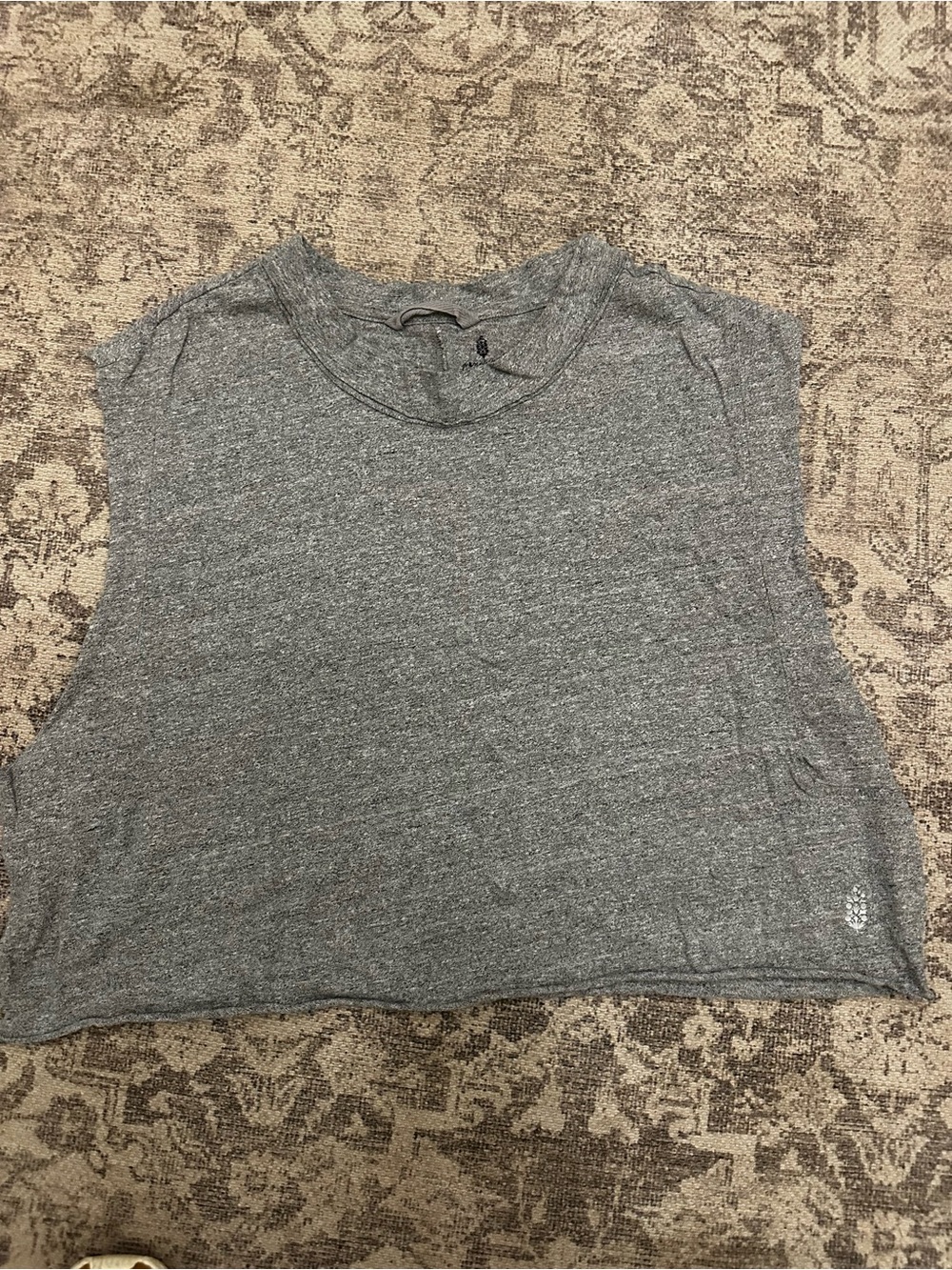 Free People Heather Gray Cropped Muscle Tank
